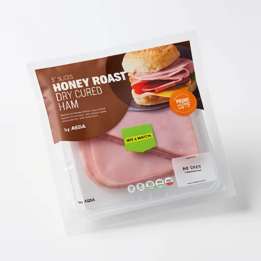 ASDA 5 Slices Honey Roast Dry Cured Ham 120g