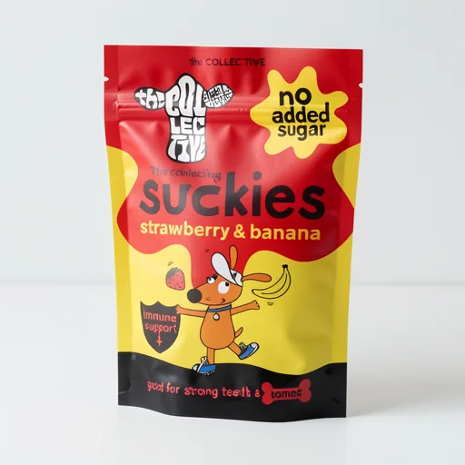 The Collective No Added Sugar Suckies Strawberry & Banana Yoghurt 90g