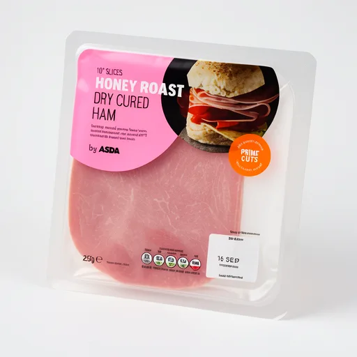 ASDA 10 Slices Honey Roast Dry Cured Ham 250g