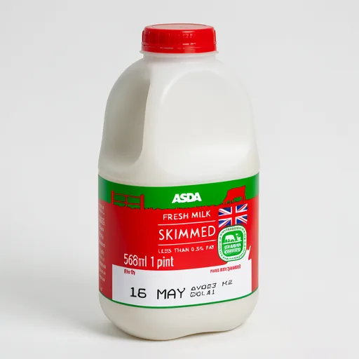 ASDA British Milk Skimmed 568ml