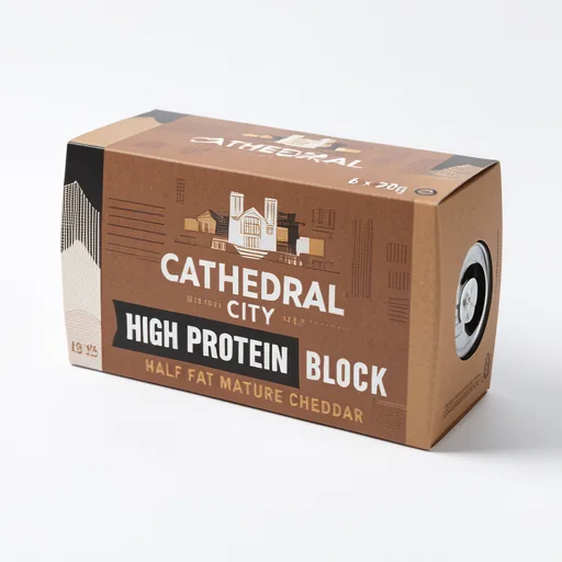 Cathedral City High Protein Half Fat Mature Cheddar Cheese Mini Blocks 6x20g