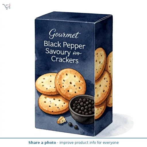 Gourmet Black Pepper Savoury Crackers