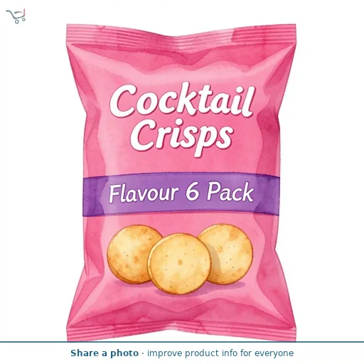 Prawn Cocktail Flavour Crisps 6 Pack