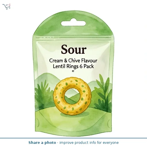 Sour Cream & Chive Flavour Lentil Rings 6 Pack