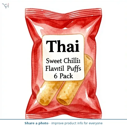 Thai Sweet Chilli Flavour Lentil Puffs 6 Pack
