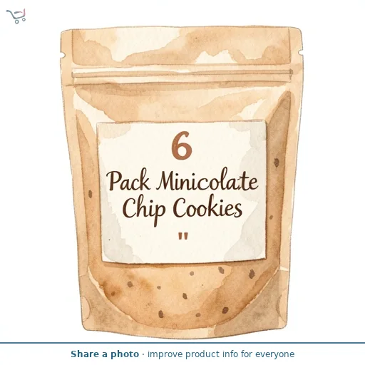 6 Pack Mini Chocolate Chip Cookies