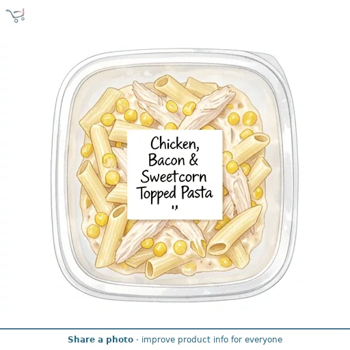 Chicken, Bacon & Sweetcorn Topped Pasta