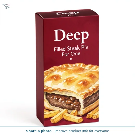Deep Filled Steak Pie For One