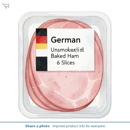 German Unsmoked Baked Ham 6 Slices