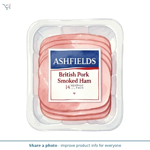British Pork Smoked Ham Family Pack 14 Slices