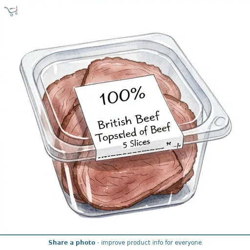 100% British Beef Roasted Topside of Beef 5 Slices