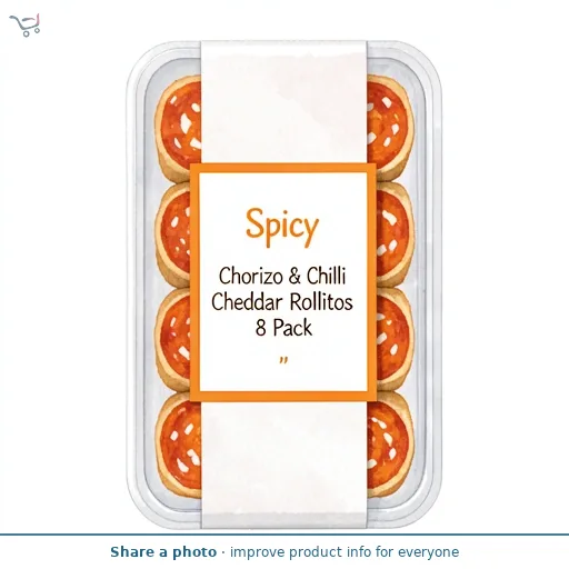 Spicy Chorizo & Chilli Cheddar Rollitos 8 Pack