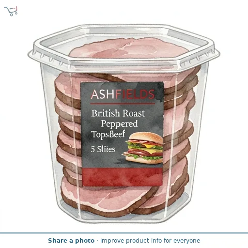British Roast Peppered Topside of Beef 5 Slices