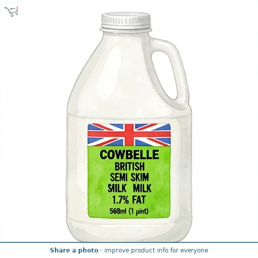 British Semi Skimmed Milk 1.7% Fat