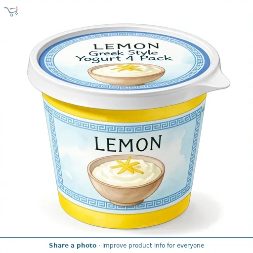 Lemon Greek Style Yogurt 4 Pack