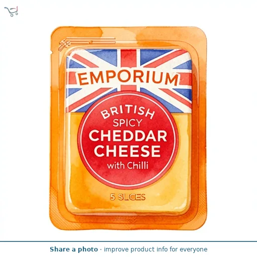 British Spicy Cheddar Cheese with Chilli 5 Slices