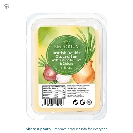 British Double Gloucester Cheese with Onion & Chive 5 Slices