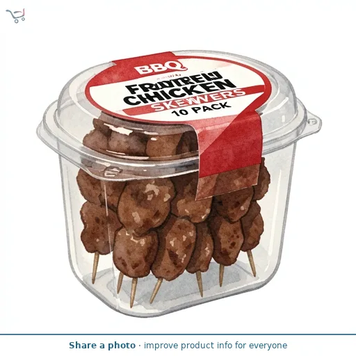 BBQ Flavoured Protein Chicken Skewers 10 Pack*