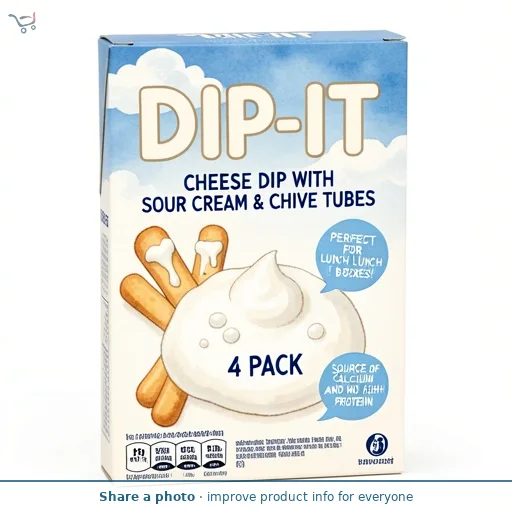 Dip-It Cheese Dip with Sour Cream & Chive Tubes 4 Pack