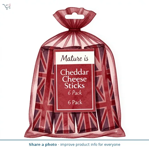 Mature Cheddar Cheese Sticks 6 Pack