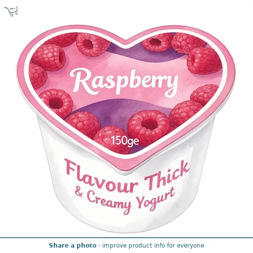 Raspberry Flavour Thick & Creamy Yogurt
