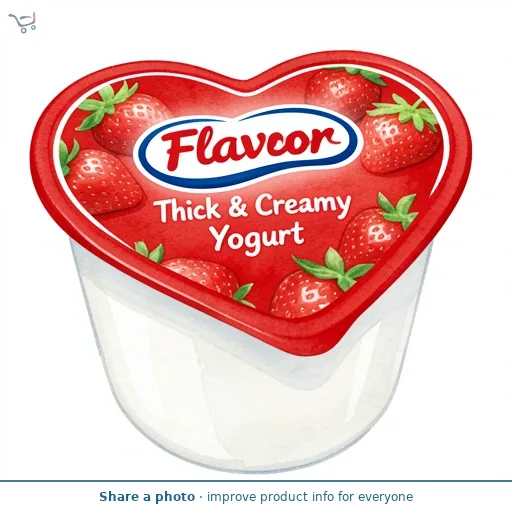 Strawberry Flavour Thick & Creamy Yogurt