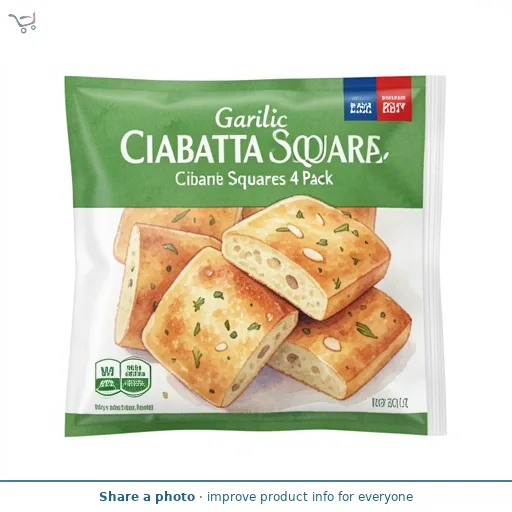 Garlic Ciabatta Squares 4 Pack