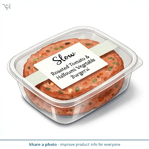 Slow Roasted Tomato & Halloumi Vegetable Burgers 2 Pack