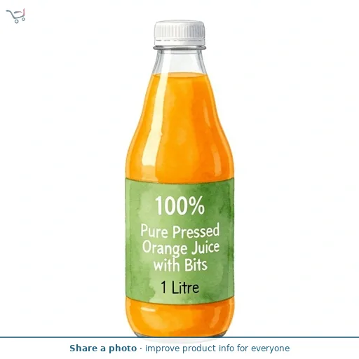 100% Pure Pressed Orange Juice with Bits