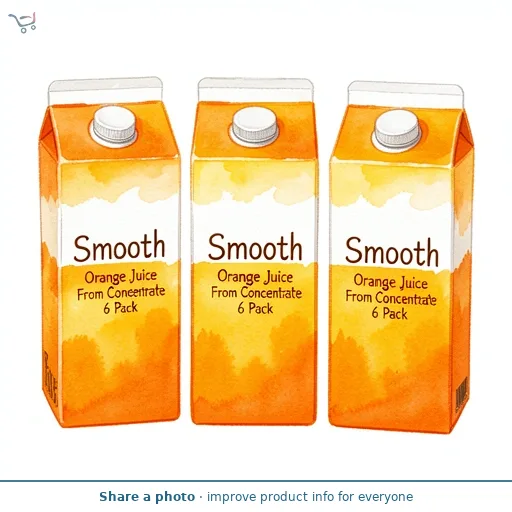 Smooth Orange Juice From Concentrate 6 Pack