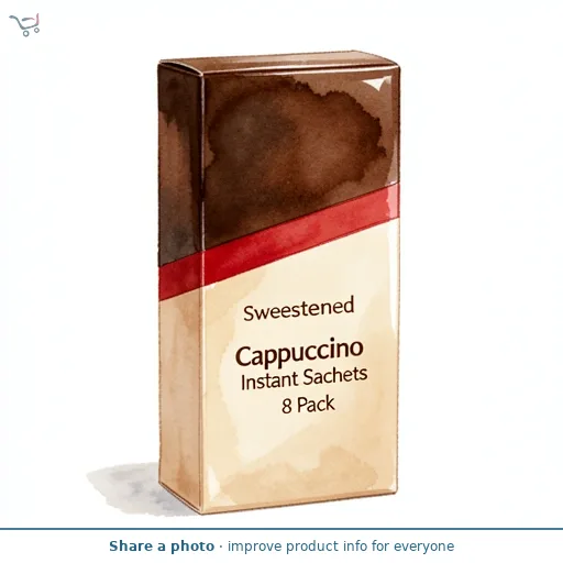 Unsweetened Cappuccino Instant Sachets 8 Pack