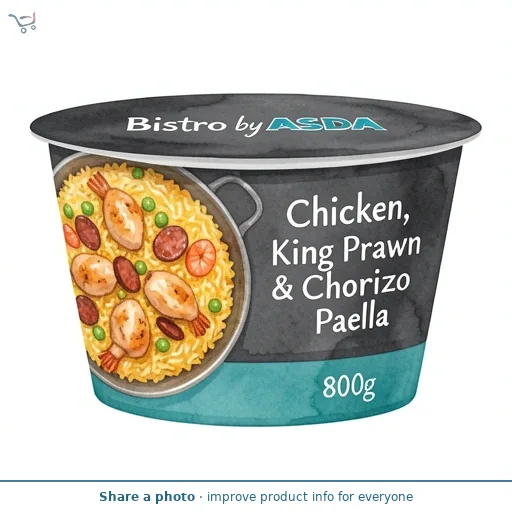 Bistro by ASDA Chicken, King Prawn & Chorizo Paella 800g