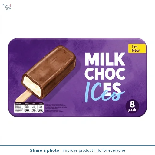 Milk Choc Ices 8 Pack