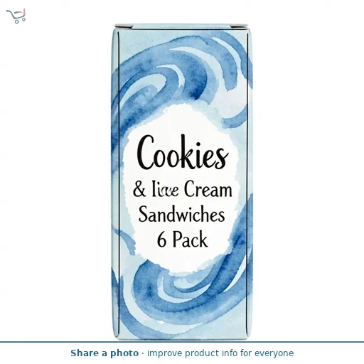 Cookies & Cream Ice Cream Sandwiches 6 Pack