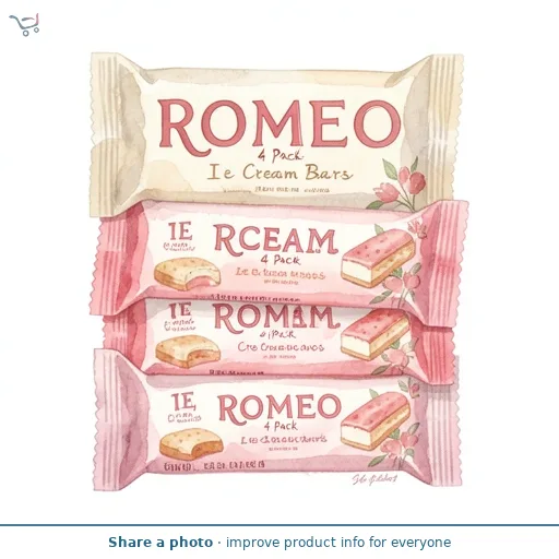 Romeo Ie Cream Bars 4 Pack
