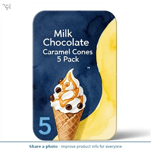 Milk Chocolate Caramel Cones 5 Pack