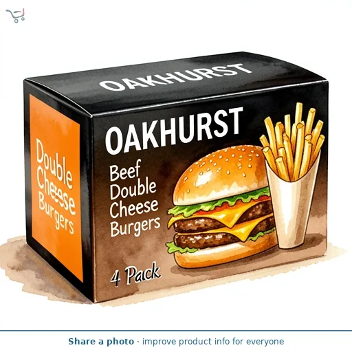 Beef Double Cheese Burgers 4 Pack