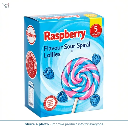 Raspberry Flavour Sour Spiral Lollies