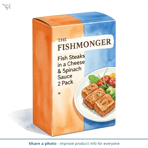 Fish Steaks in a Cheese & Spinach Sauce 2 Pack