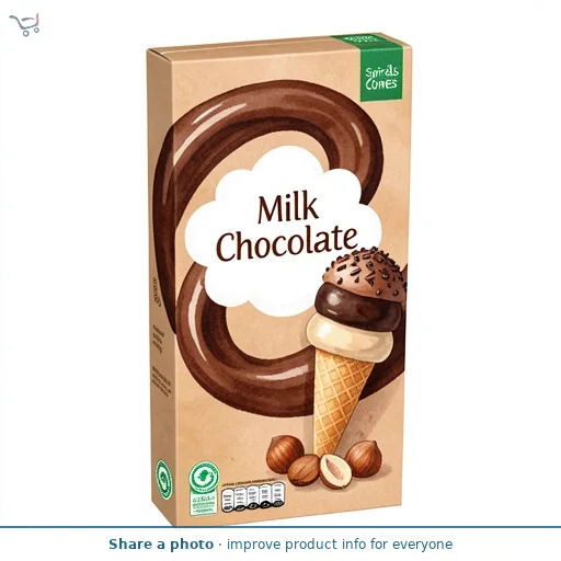 Milk Chocolate Spirals Cones