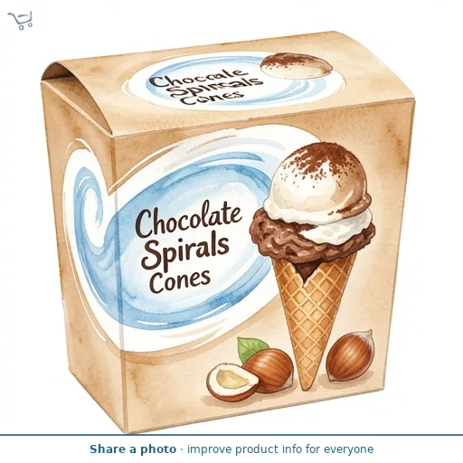 White Chocolate Spirals Cones