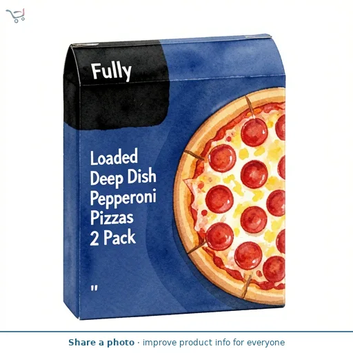 Fully Loaded Deep Dish Pepperoni Pizzas 2 Pack