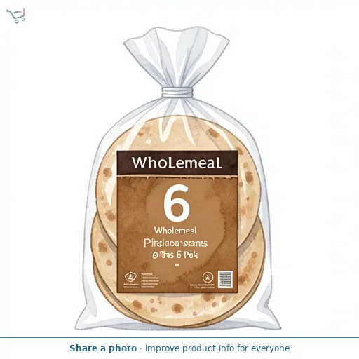 Wholemeal Pittas 6 Pack