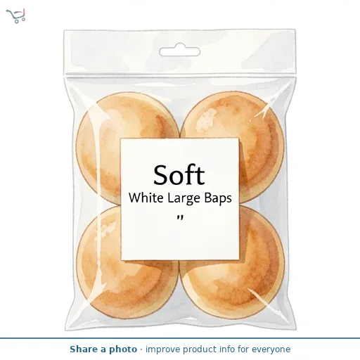 Soft White Large Baps