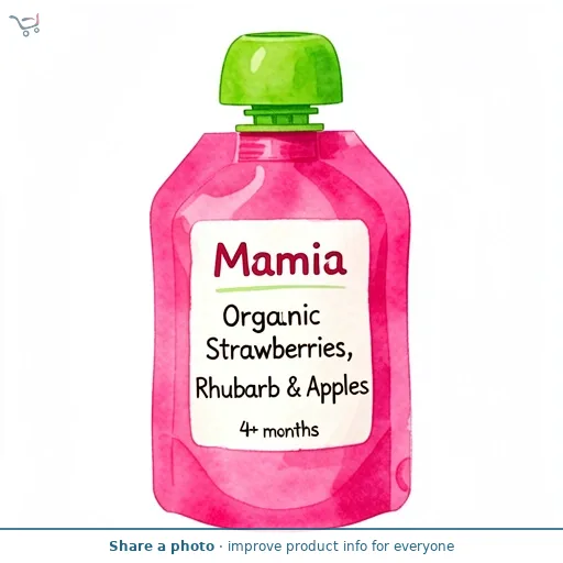 Organic Strawberries, Rhubarb & Apples Pouch