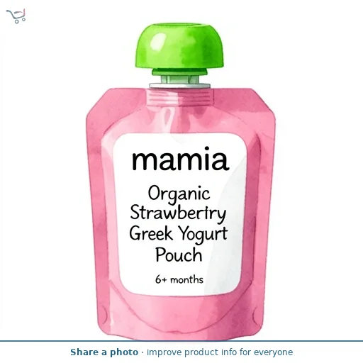 Organic Strawberry Greek Style Yogurt Pouch