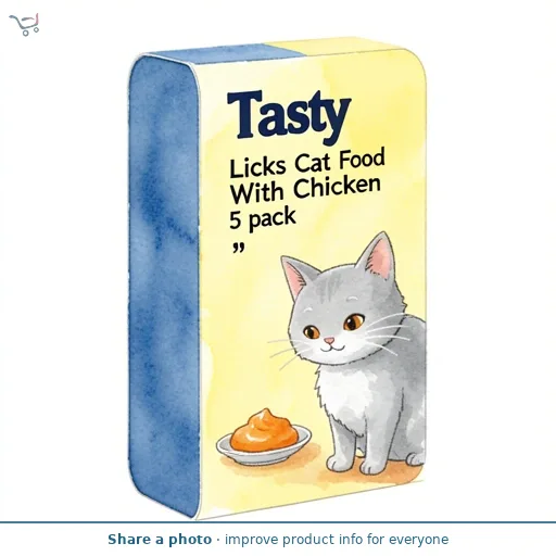 Tasty Licks Cat Food With Chicken 5 pack