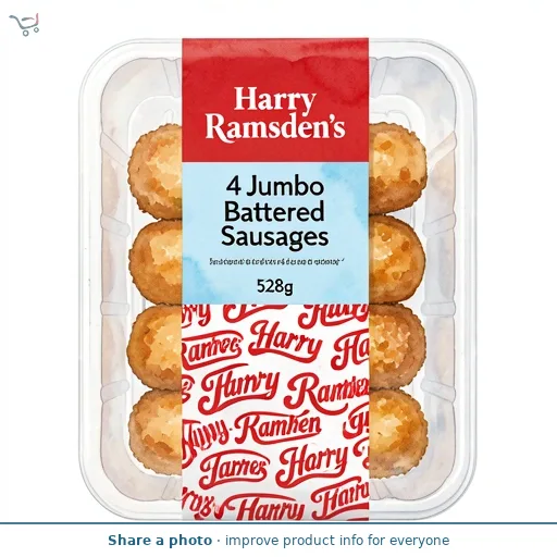 Harry Ramsden's 4 Jumbo Battered Sausages 528g