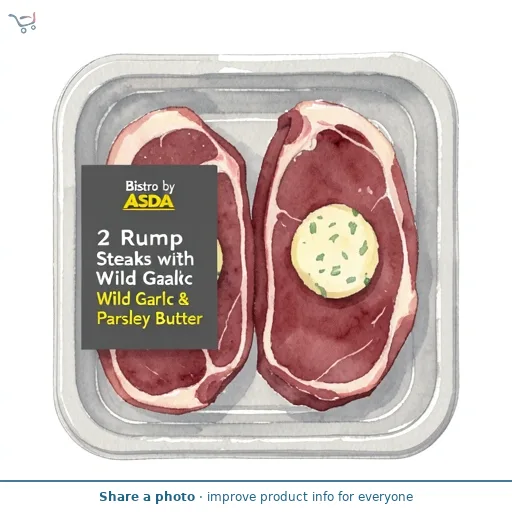 Bistro by ASDA 2 Rump Steaks with Wild Garlic & Parsley Butter
