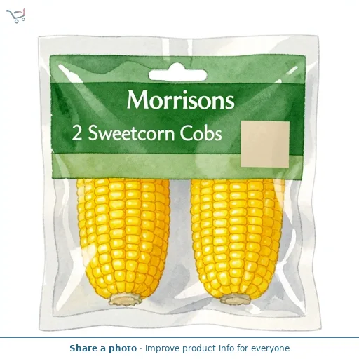 Morrisons 2 Sweetcorn Cobs             